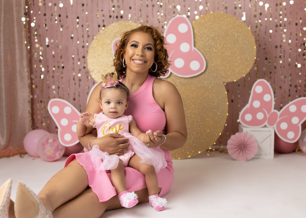 Gabrielle Gambrell reflects on motherhood and celebrates her daughter Gigi's first birthday with a pretty-in-pink photo shoot!