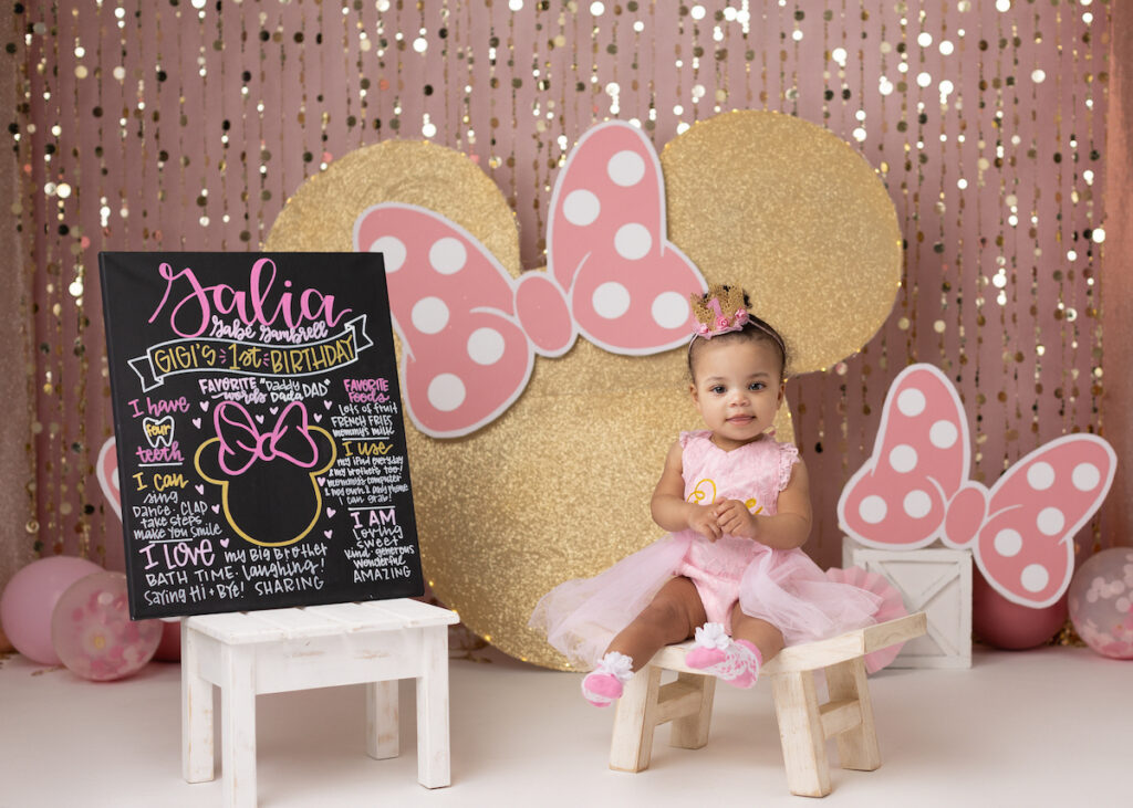 Gabrielle Gambrell reflects on motherhood and celebrates her daughter Gigi's first birthday with a pretty-in-pink photo shoot!